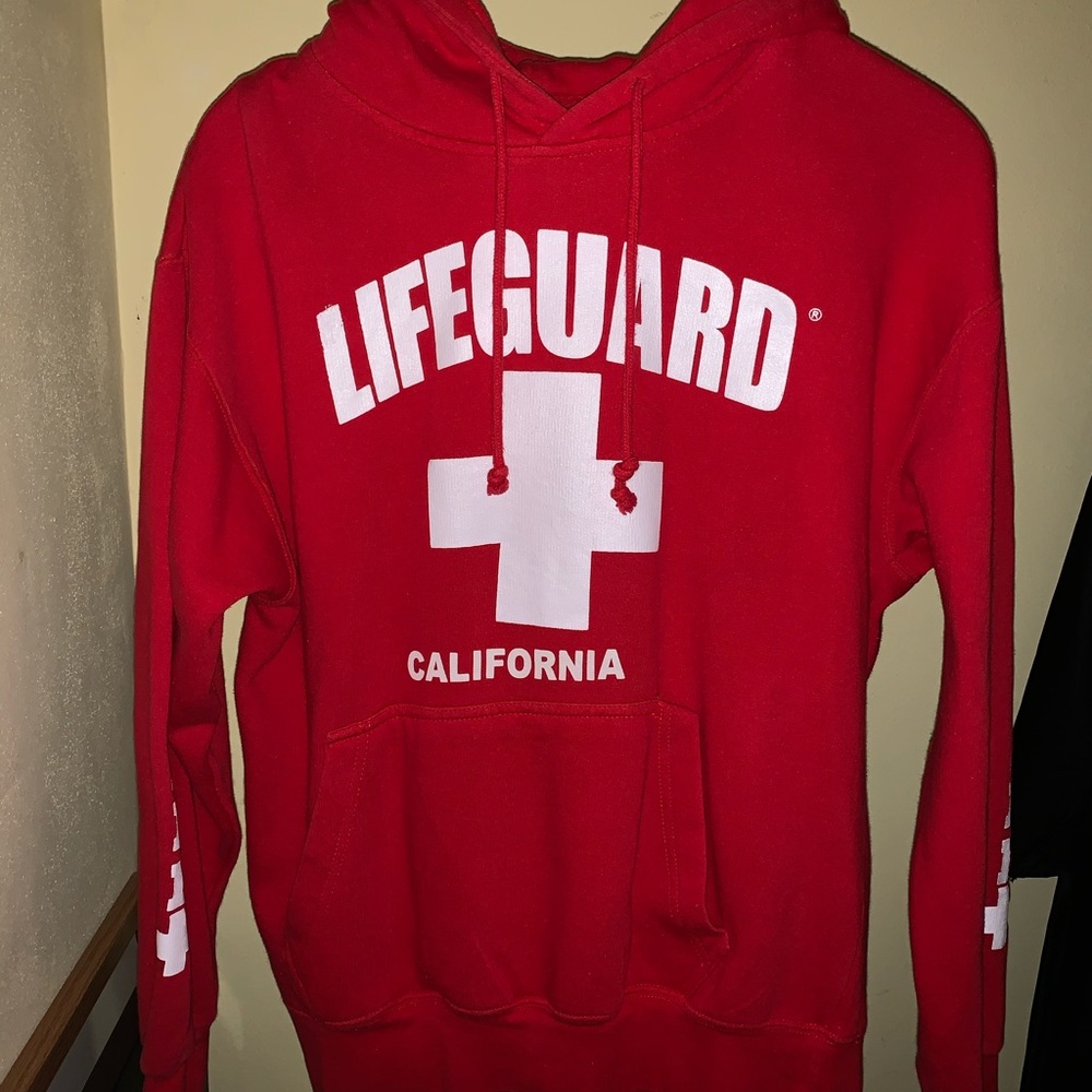 “California” Red Lifeguard Hoodie